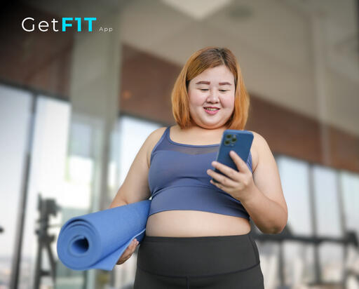 fitness beginners with GetFIT App fitness beginner getting ready to workout
