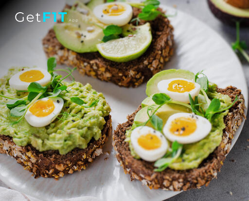 High Protein Recipes Egg avocado toast